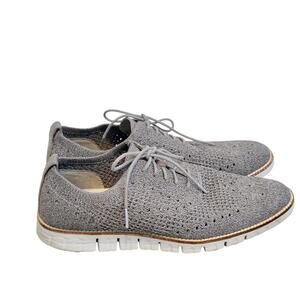 Cole Haan Mens Size 10 Gray Grey ZeroGrand Stitchlite Oxford Shoes Sneaker Work